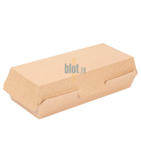 Boîte panini carton recyclable fermée format 26,5 x 12,2 x 7 cm