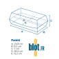 Emballage panini carton - (26,5x12,2x7 CM) – Boîte recyclable - (Lot 300)