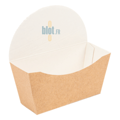 Boîte bagel kraft THEPACK vide avec dos arrondi