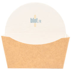 Face avant de la boîte bagel carton kraft 12 x 4,5 x 12 cm