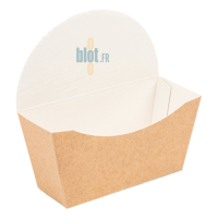 Boîte bagel scoop kraft THEPACK vide vue de face