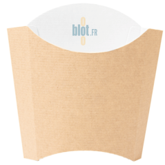 Face avant de la boîte à frites kraft micro ondable