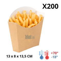 Boîte à frites carton kraft 135 g avec frites