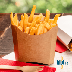 Boîte à frites carton kraft - (13x8x13,5 CM) – THEPACK - (Lot 200)