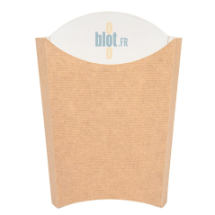 Boîte à frites jumbo kraft vide vue de face