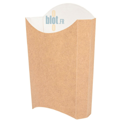 Boîte à frites jumbo carton kraft vue de trois quarts