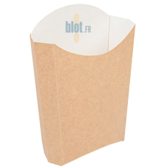 Boîte à frites jumbo kraft en service avec dimensions