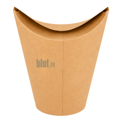 Gobelet à frites kraft fermé vue arrière