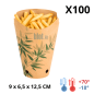Gobelet à frites carton kraft - (12,5x9x6,5 CM) – FEEL GREEN - (Lot 100)