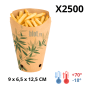 Gobelet à frites carton kraft - (12,5x9x6,5 CM) – FEEL GREEN - (Lot 2500)