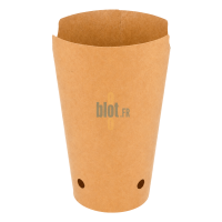 Gobelet à frites carton kraft 480 ml vue ouverte