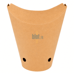 Gobelet à frites kraft 480 ml avec fermeture rabattue