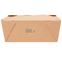 Boîte repas kraft THEPACK fermée vue de face
