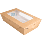 Boîte Salade Kraft avec Fenêtre - (20x12x5 CM) | 900 ML - (Lot 50)