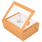 Boîte Salade Kraft avec Fenêtre - (17x12x5.5 CM) | 1000 ML - (Lot 200)