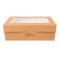 Boîte Salade Kraft avec Fenêtre - (17x12x5.5 CM) | 1000 ML - (Lot 200)