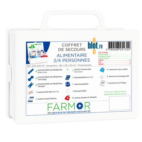 Coffret de secours agroalimentaire Ifarmor 2 à 4 personnes
