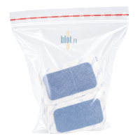 Lot de pansements bleus détectables élastiques conditionnés en sachet transparent