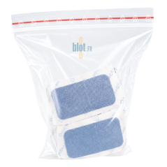 Lot de pansements bleus détectables élastiques conditionnés en sachet transparent
