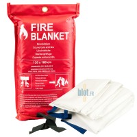 Couverture anti-feu cuisine 120x180 avec étui souple rouge mural
