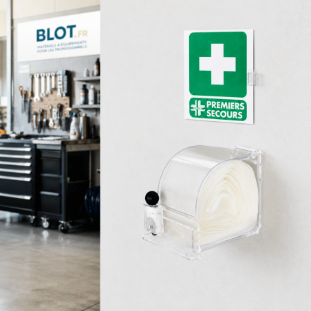 Distributeur mural de pansement vide – Rechargeable jusqu’à 8 cm