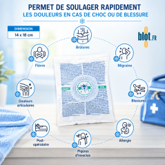 Pack de froid instantané EASY ICE pour blessures, migraines, douleurs articulaires et premiers secours