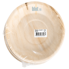Vaisselle compostable en palmier adaptée aux buffets et repas complets