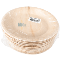 Assiette écologique ronde en palmier résistante aux plats chauds et froids