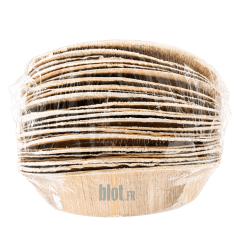 Conditionnement de 25 assiettes écologiques en feuille de palmier