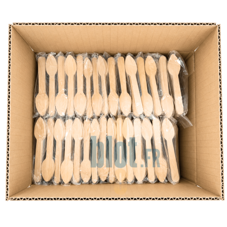 Petite Cuillère en Bois 11 cm | Lot de 3000 | Biodégradable