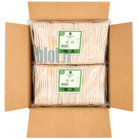 Fourchettes en Bois 16 cm | Lot de 1000 | CHR