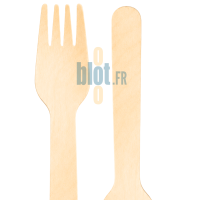 Fourchettes en Bois 16 cm | Lot de 100 | CHR - détails de la fourchette en bois
