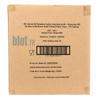 Carton d’emballage des gobelets carton kraft brun 10 cl avec référence produit