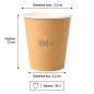 (X1000) - Gobelets carton brun 18 CL - (Ø 72 MM)