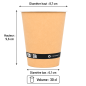 (X1000) - Gobelets carton brun 30 CL - (Ø 87 MM)