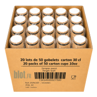 (X1000) - Gobelets carton brun 30 CL - (Ø 87 MM) - Carton ouvert