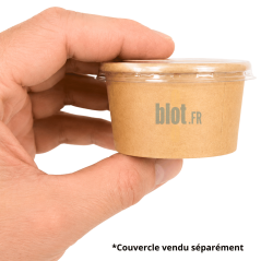 (X50) - Pots à sauce kraft brun 60 ML - (Ø 62 MM)