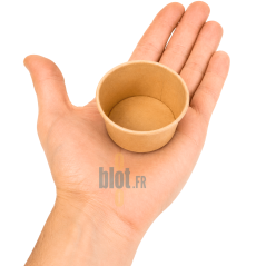 Sachet de 50 pots à sauce carton kraft brun 60 ml pour professionnels de la restauration