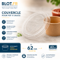 (X50) - Couvercle PET Transparent pour Pot 60 - (Ø 62 MM)