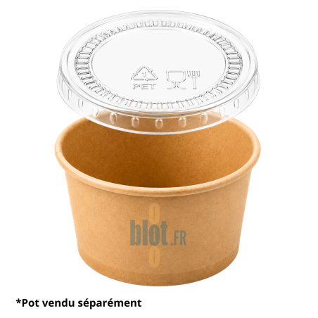 (X50) - Couvercle PET Transparent pour Pot 60 - (Ø 62 MM)