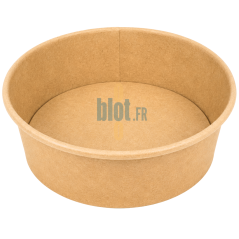 Saladier alimentaire kraft brun vide de 500 ml pour restauration rapide
