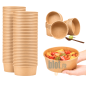(X50) - Pots à salade kraft  500 ML - (Ø 14,8 CM | H 4,7 CM)