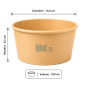(X300) - Pots à salade kraft  750 ML - (Ø 14,8 CM | H 6,2 CM)