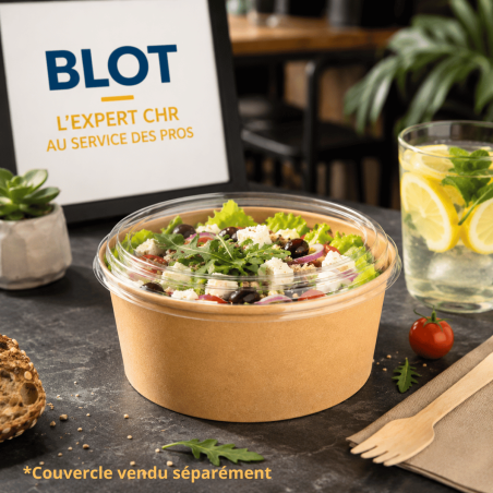 (X50) - Pots à salade kraft  1000 ML - (Ø 14,8 CM | H 7,6 CM)
