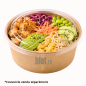 (X300) - Pots à salade kraft  1300 ML - (Ø 18,3 CM | H 6,8 CM)