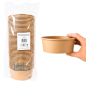 (X300) - Pots à salade kraft  1300 ML - (Ø 18,3 CM | H 6,8 CM)