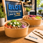 (X300) - Pots à salade kraft  1300 ML - (Ø 18,3 CM | H 6,8 CM)