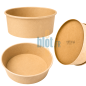 (X50) - Pots à salade kraft  1300 ML - (Ø 18,3 CM | H 6,8 CM)