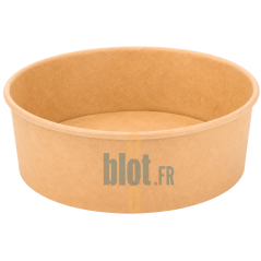 Saladier carton kraft 1300 ml vide grand format pour salades composées et plats à emporter