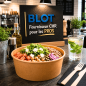 (X50) - Pots à salade kraft  1300 ML - (Ø 18,3 CM | H 6,8 CM)